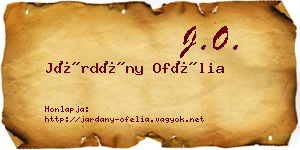 Járdány Ofélia névjegykártya